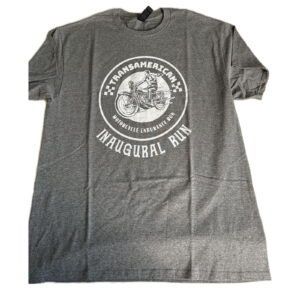 Motorcycle TransAm Inaugural Run Map Short Sleeve T-Shirt